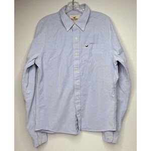 Hollister California Shirt Men's XL Blue Button Down Preppy Soft Business Casual